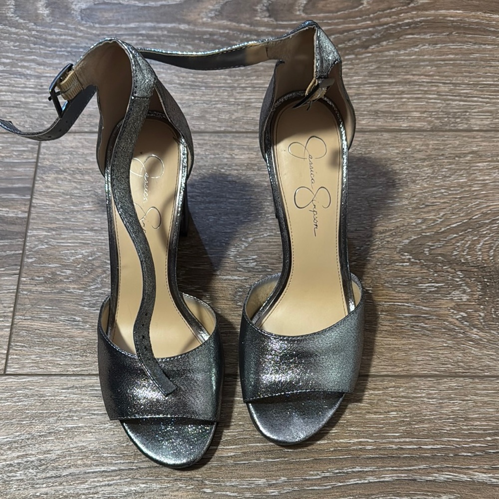Jessica Simpson Metallic Heels
